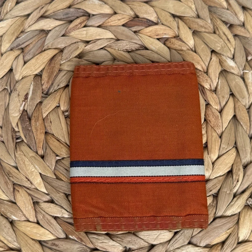 VTG Wallet Rainbow Canvas Vintage Bi-fold Nylon Retro 80s Oceanside Ca. USA